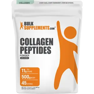 BulkSupplements - Collagen Peptides (Bovine) Powder - Healthy Skin - Wound Healing - 500g - 11g per Serving