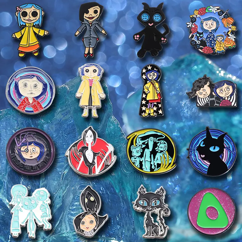 16PCS Metal Unisex Fit Anime Themes Humorous Cartoon Enamel Collar Clips & Brooches - Fashion Clothes Accessories for Daily, Party, Friend Gifts, Casual Wear, Christmas, Everyday Use, Commute, Fashion Accessories
