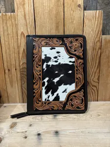 Cowhide & Tooled Leather Portfolio Binder!