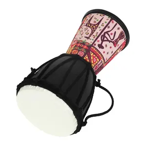 4 Inch African Drum  1 Count Portable Handheld Percussion Drum, Musical Instrument for Teenager, Musical Instrument for Home & School & Party