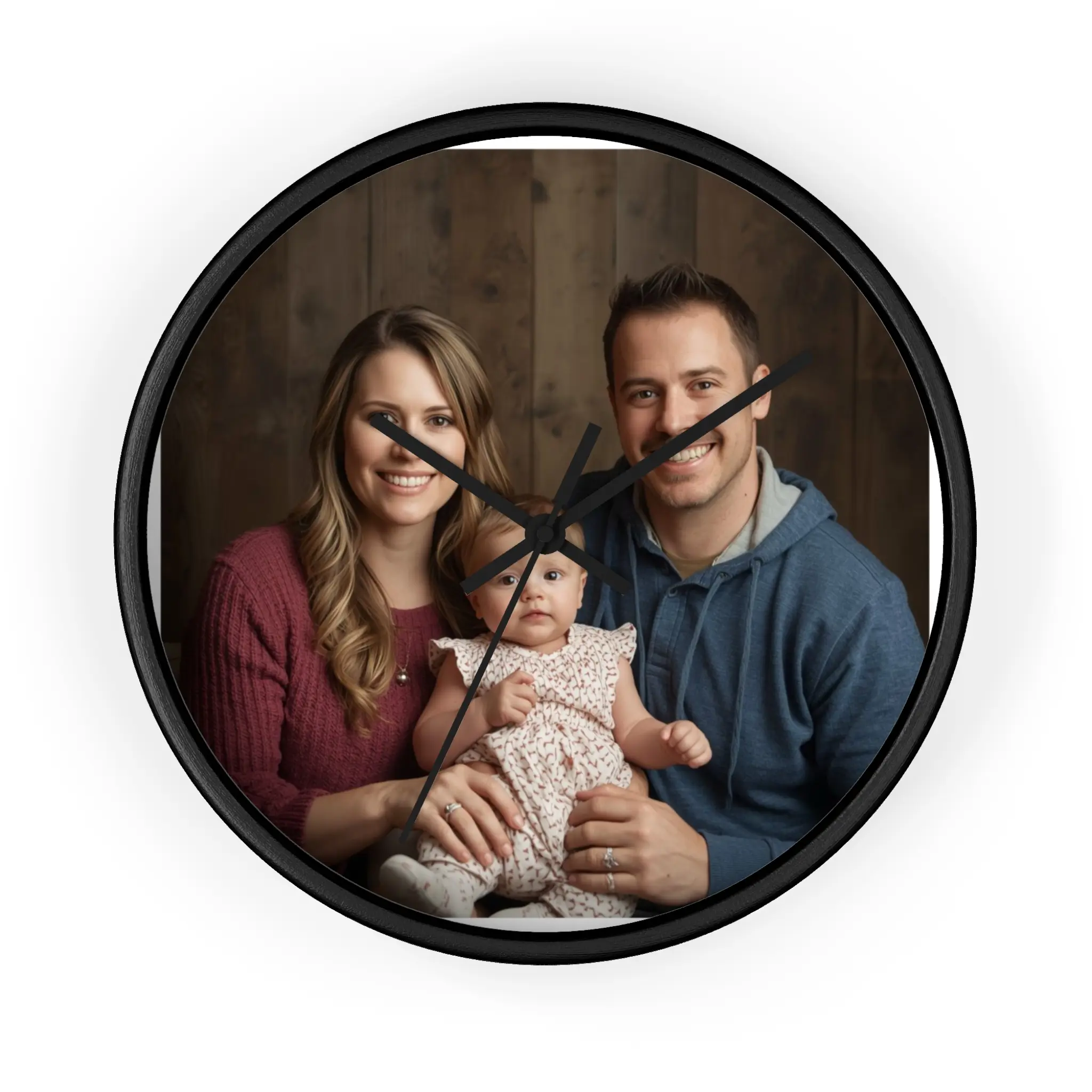 Custom Family Photo Wall Clock | Personalized Photo Clock