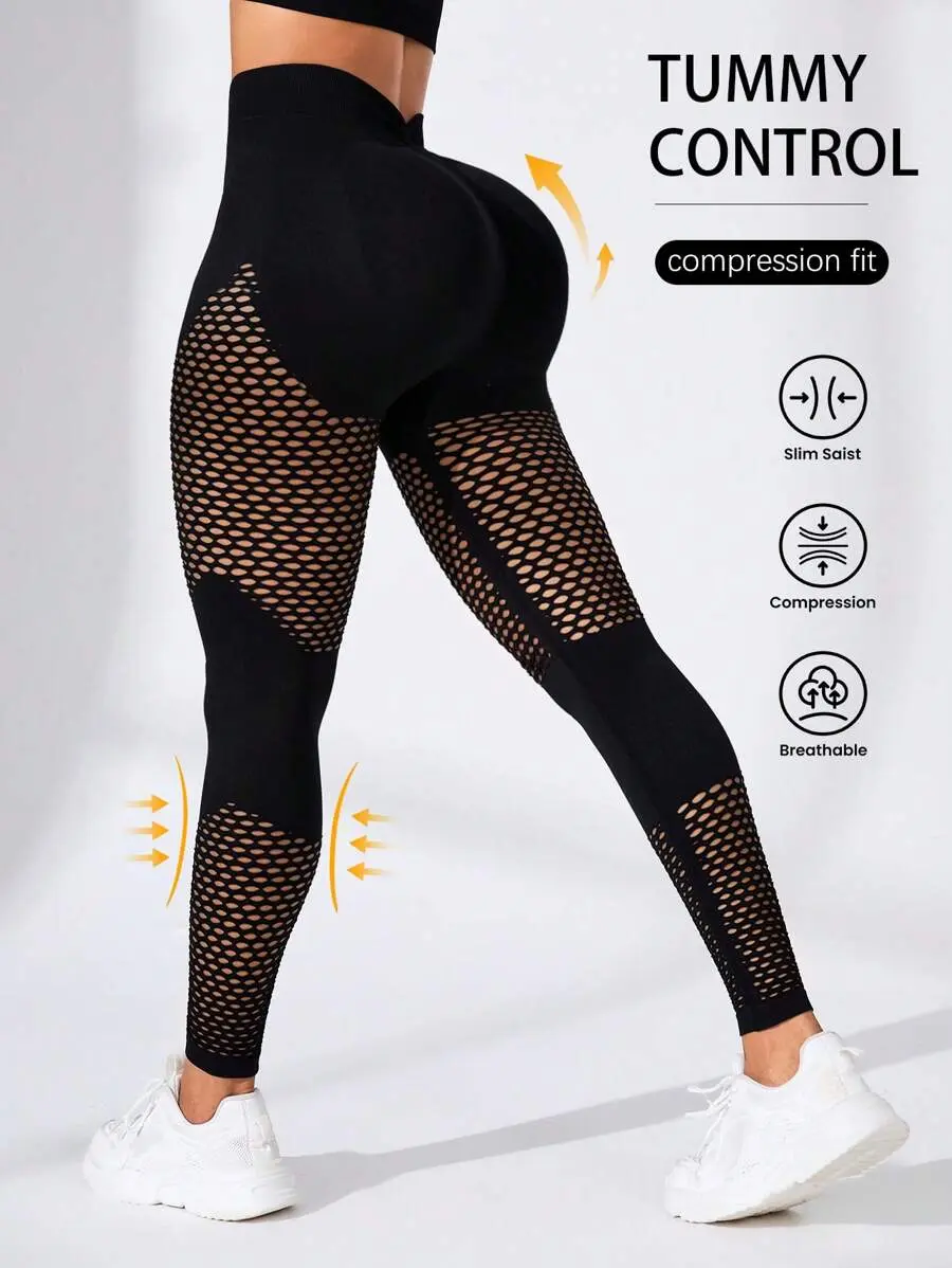 OFFGIRD x  Women's Tie Dye Mesh Sports Yoga Pants