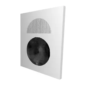 212 MAIN Minimalist Decomposed White Artistic Geometric Canvas Photo Wall Print, 48x60 in, Abstract Graphic Wall Arts for Bedroom Home Decor