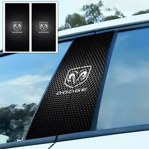 PVC Car B-Pillar Decoration Center Column Cover Stickers Auto Decals accessories For Dodge Durango Caliber Neon Ram1500 Avenger
