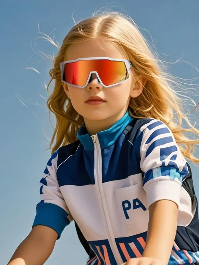Unisex Kids' Colorful Windproof Wraparound Sports Sunglasses with Polarized UV-Protection Lens for Youth, No Outdoor Eyewear Alternative, Optically Worked, Polarised Lens, Outdoor Sport, Optical Lens, Playful Sports Eyewear