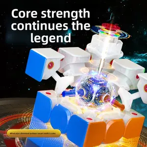 Purple Competition-Grade 3-Level Magnetic Speed Cube with Magnetic Levitation, Intelligent AI, and Online AI Battle Functionality