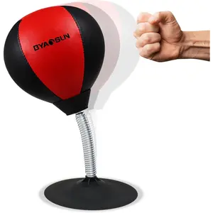 Portable Desktop Punching Bag with Strong Suction Cup Speed Boxing Bag for Home Office Stress Relief Training Fun Gift for Family Boss Coworker