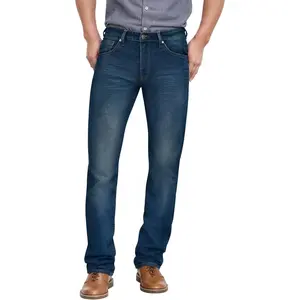 Mens Super Comfy Straight Stretch Knit Jersey Denim Five Pocket Jean