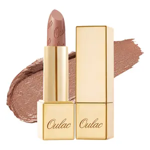 OULAC Metallic Nude Gold Lipstick - Hydrating Creamy Formula, High-Impact Lip Color, Vegan & Full-Coverage, 4.3g (10 Sahara Gold), Christmas Gifts for Women