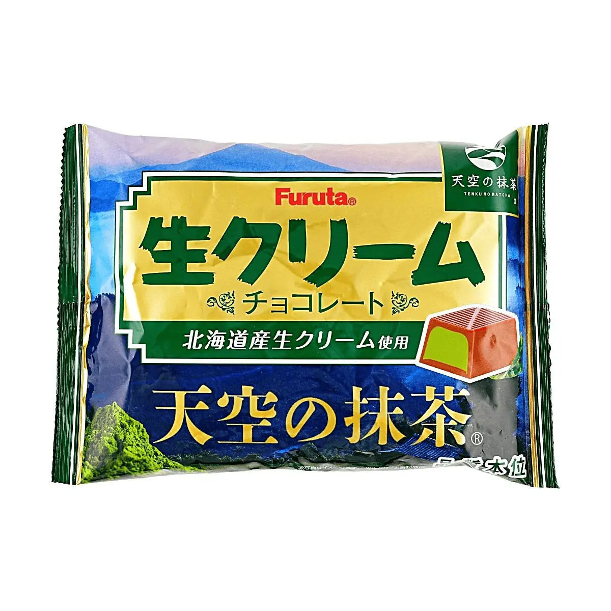 FURUTA Hokkaido Nama Cream Matcha Chocolate 114g - Authentic Japanese Green Tea Flavored Confectionery