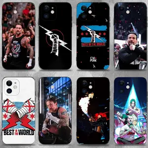 WWE CM P-Punk Phone Case For iPhone17, 16,15,14,13,12,11 Plus,Pro Max,XS,X,XR,SE,Mini,8,7,Soft Silicone Black Cover