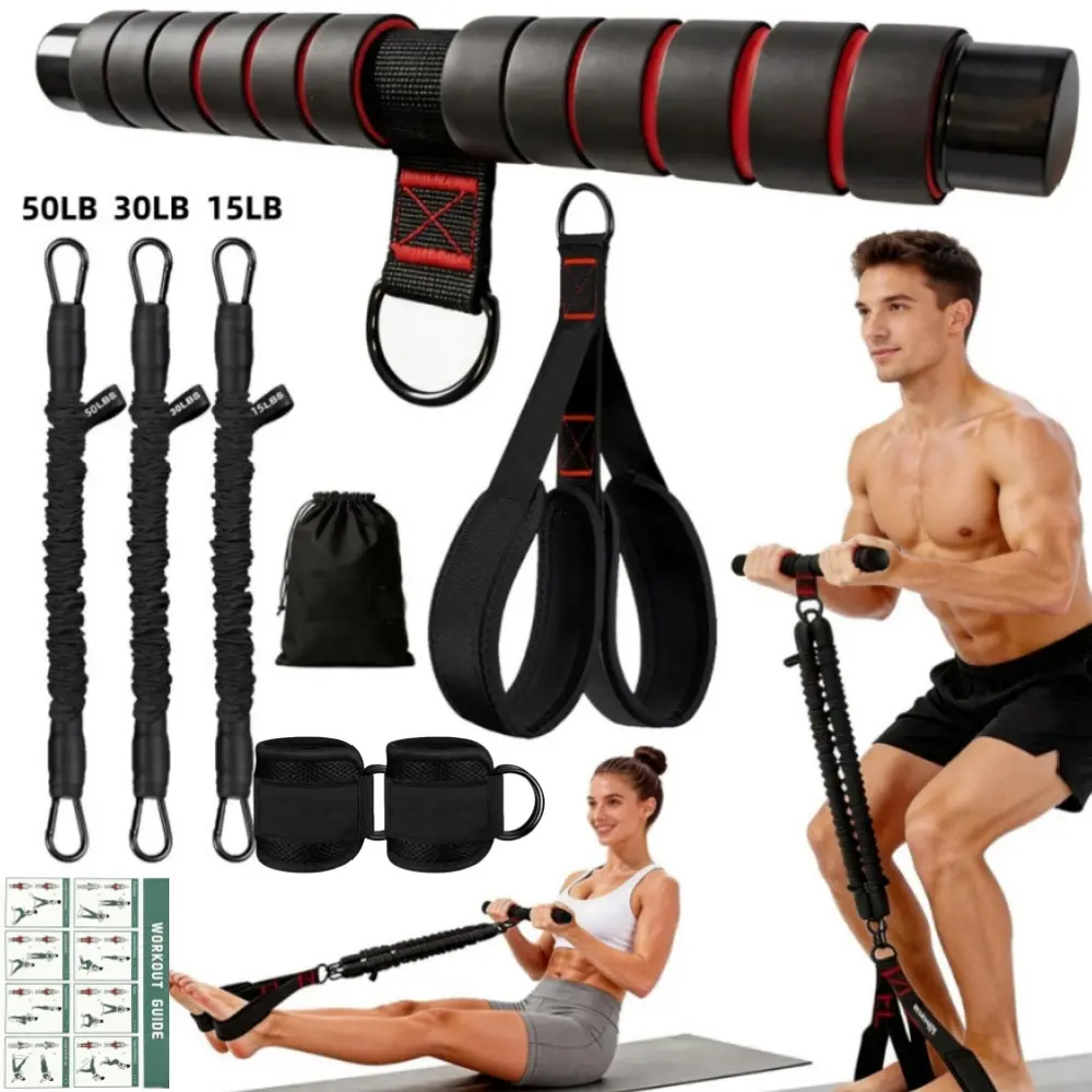 Fitness Band Accessories，Resistance Bands - Adjustable Fitness Exercise Bands for Gym, Home Workout Sports Training Accessories Posture Back strength detachable design