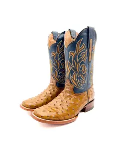 Cowboy Boot Ostrich Light Brown