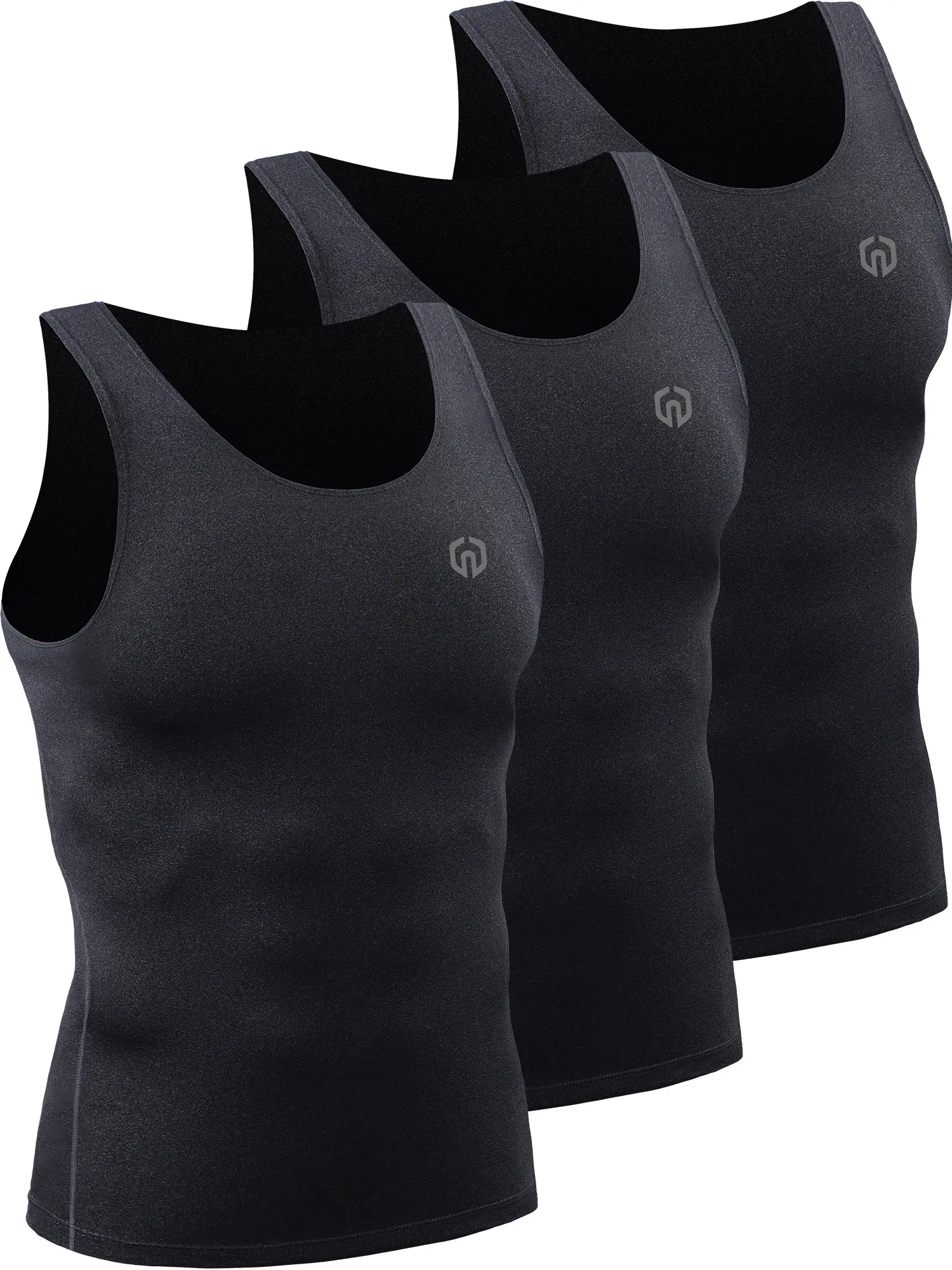 NELEUS Men's 3-Pack Dry Fit Polyester Compression Tank Top, Gym Athletic Clothes, Fitness Sport Outfits for Workouts, Mensfashion Sleeveless Training Apparel, Quick-Dry, Athletic Sleeveless Men's Sports Vest, Athletic Activewear, Tank Tops tiktokshopbackt