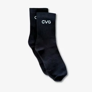 CVG Logo Socks | Black Stretchy Spandex Love Cotton