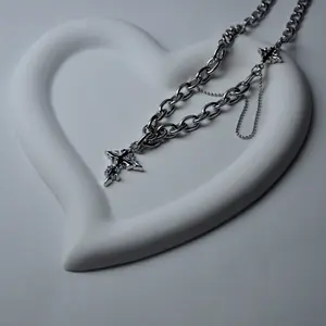 Cool Girl Jewelry Necklace Stainless Steel Gothic Punk Choker