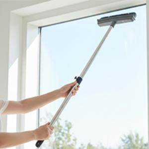 Stainless Steel Household Broom & Carpet Rake Combo Set - 50" Adjustable Comfortable Handle, Removable & Washable, Handheld Cleaning Brush, Scratch-Free Wipe Squeegee, Pet Hair Lint Remover, Grey Dustpan (CT2504GY) for Rugs, Hardwood Floors, Natural Rubbe