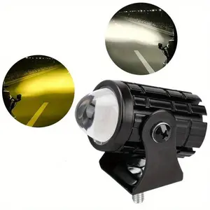 1pc Mini Driving Light LED Projector Lens Motorcycle Bright Headlight ATV Scooter for Auxiliary Spotlight Lamp