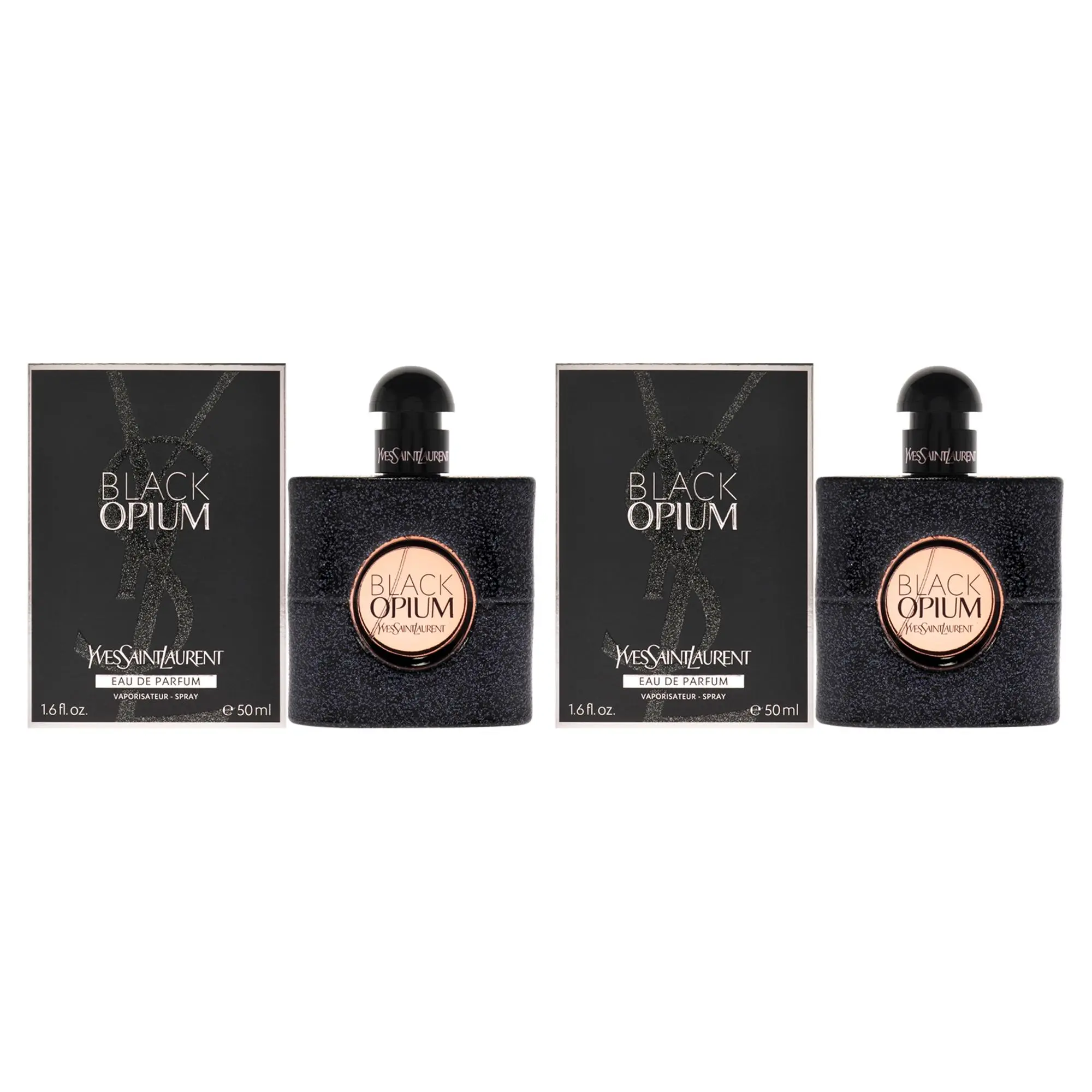 Black Opium by Yves Saint Laurent for Women - 1.6 oz EDP Spray - Pack of 2