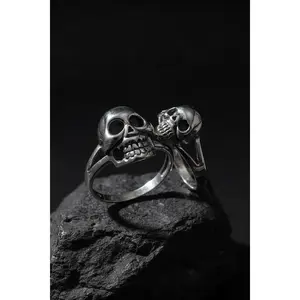 Large Skull Sterling Silver Ring 925 Ring