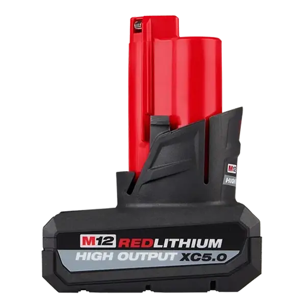 Milwaukee 48-11-2450 M12 REDLITHIUM High-Output XC5.0 Lithium Rechargeable Power Tool Battery Pack, Lithium Rechargeable Battery, Cordless Drill Battery
