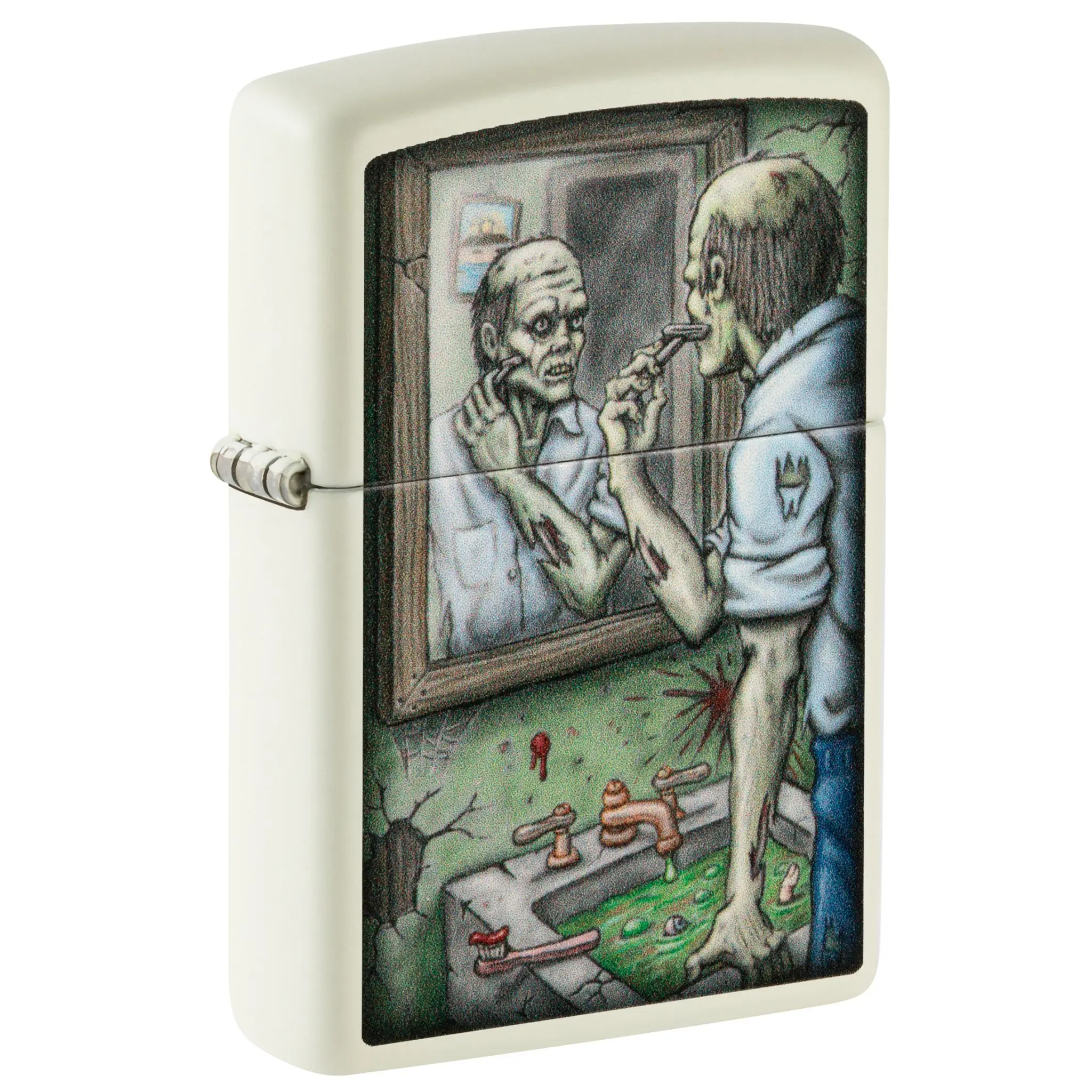 Zippo Zombie Shaving Glow In The Dark Pocket Lighter - Made in USA