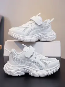 Bestselling Kids' Dad Shoes, Unisex Child Single Net Breathable Soft Sole Anti-Slip Velcro Shoes, Comfortable and Durable Footwear
