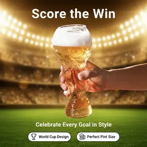 USA-Canada-Mexico World Cup model figurine, World Cup trophy, fan souvenir, football award ceremony glass trophy, 600ml, birthday party decoration, World Cup design, surprise collectible, display ornament.