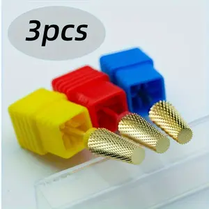 3 Pcs Nail Drill Bits Set, Nail Carbide 5 In 1 Bit, Carbide Nail Drill Bit, 3/32 Inches Carbide Bit Carbide Nail Drill Bits For Acrylic Or Gel Remover