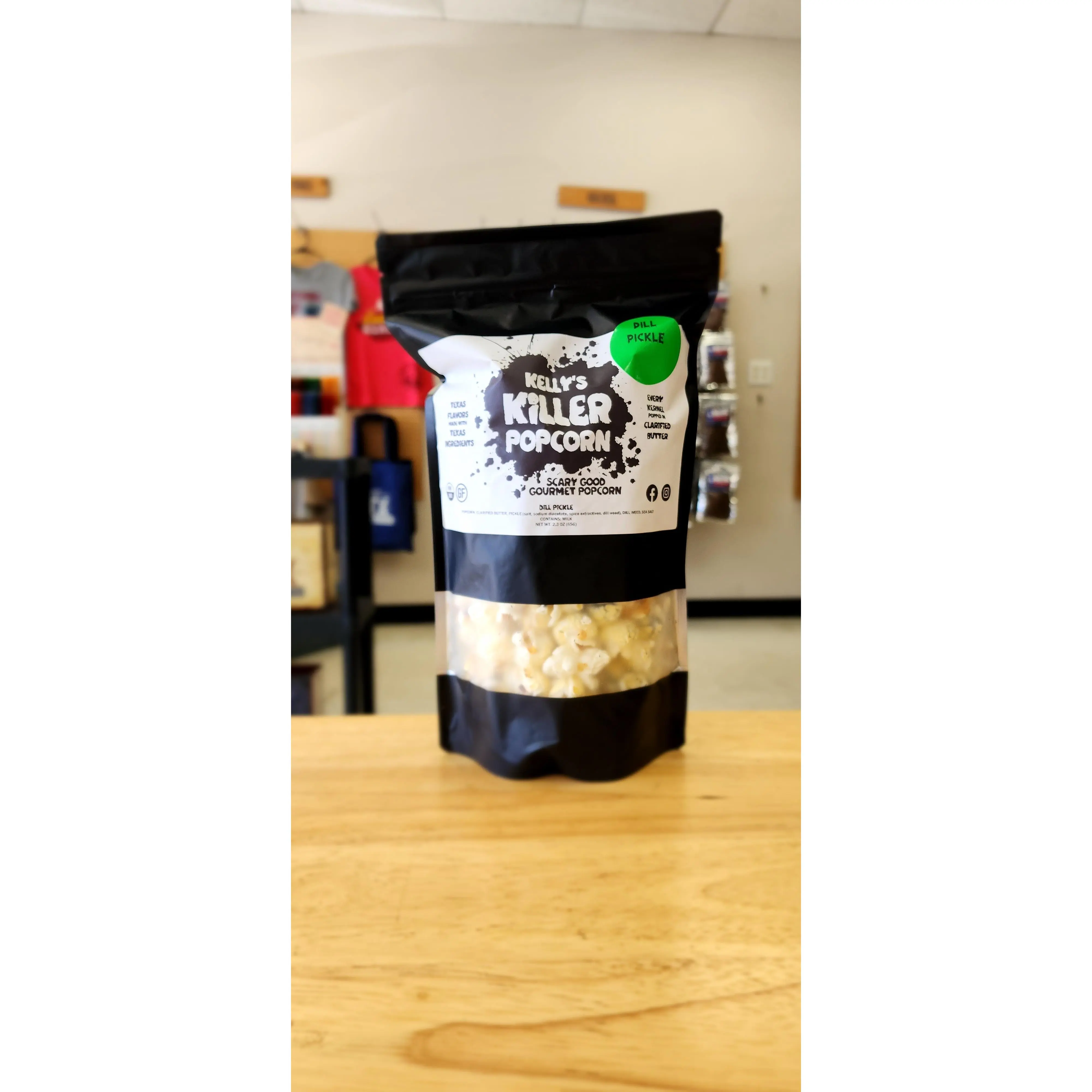Dill Pickle Gourmet Popcorn - Fluffy, Non-GMO Snack with Dill and Vinegar Flavor - Crunchy and Tangy Treat