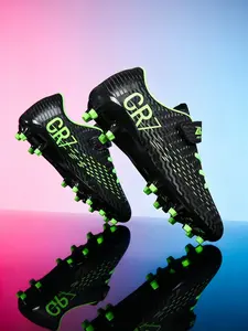 Ag Long Spike Soccer Shoes, Soccer Boots, Football Cleats, Cr7 Velcro Training Shoes, Youth Campus Natural Grass Match Shoes, Casual All-Season Footwear