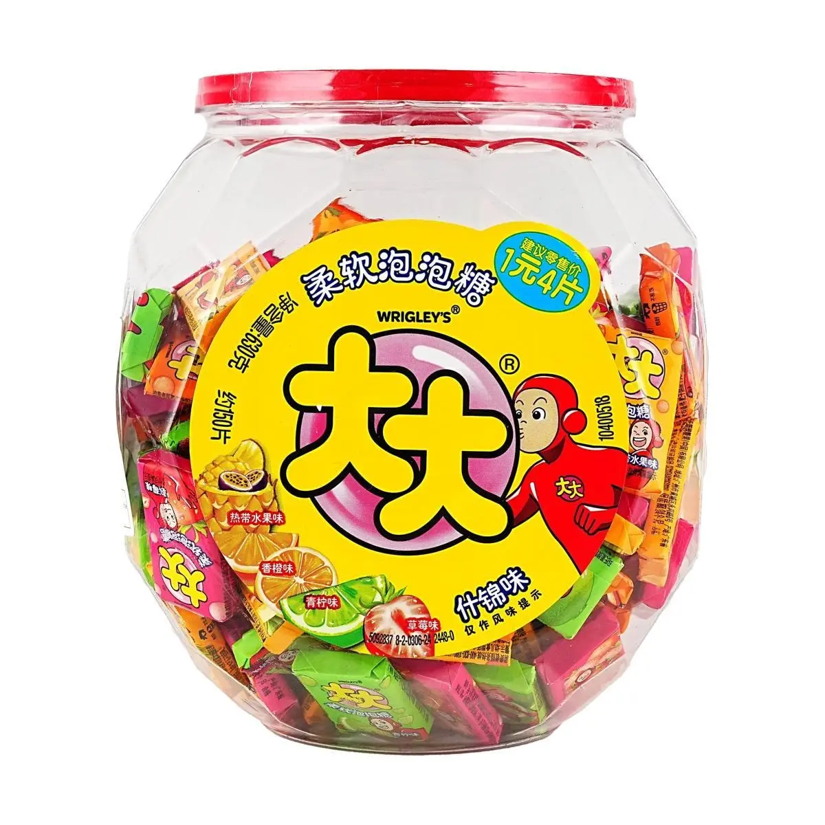 DADA Bubble Gum Assorted Flavors 630g - Nostalgic Childhood Candy, Fruity Chewy Treat