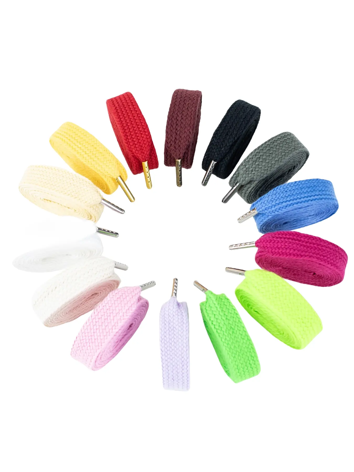 2 Pairs of 2cm Wide Flat Shoelaces with Metal Tips, Classic Casual Sports Laces for All Seasons, Versatile Shoe Accessories, Footwear Lace, Shoe Strings, Shoe Laces for Sneakers