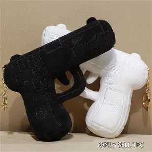 Plush Handgun Toy Pendant, Soft Stuffed, Game Enthusiast Collection, Birthday Gift, Creative Room Decor, April Fools' Day, Halloween, Soft Cuddly Gift