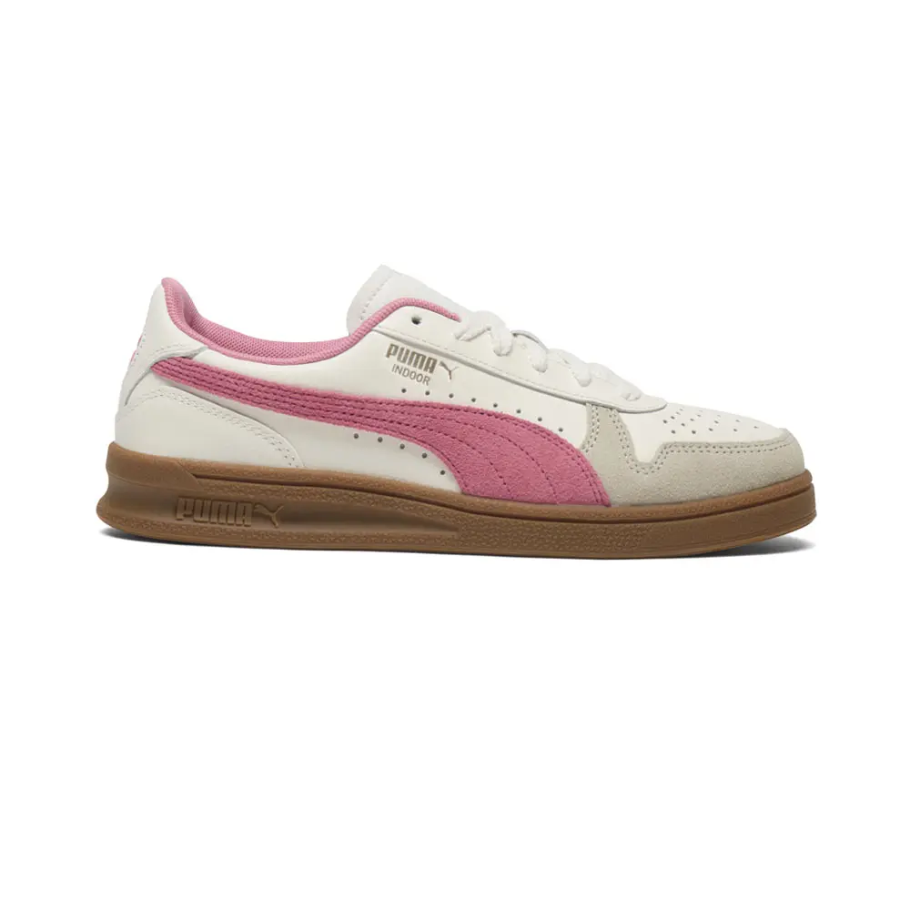 PUMA Womens Indoor Lace Up Sneakers Shoes Casual - Off White, Pink