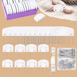 [Summervibes] 130 Pcs Knit Blocking Pins Kit for Knitting & Crochet Projects,20 Knit Blockers,Blocking Combs,Knitting Block Pins for Blocking Mats,Crochet Block Set with 100 T-Pin and Storage Box,Hand Tools Kits