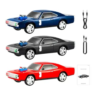 Retro 1968 Car Replica Portable Bluetooth Speaker w/ LED Light USB TF  FM mode, TWS pairing,Three colors are available