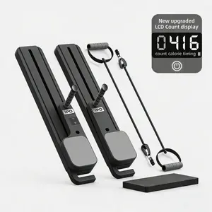 IPO Multi-functional Adjustable Ab Exercise Board Home Pilates Reformer with Upgrade LCD count display Core Strength Training Abdominal Crunch Machine Roller