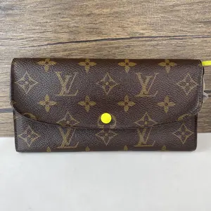 Pre-owned Louis Vuitton canvas wallet Monogram Mimosa Emilie with charm