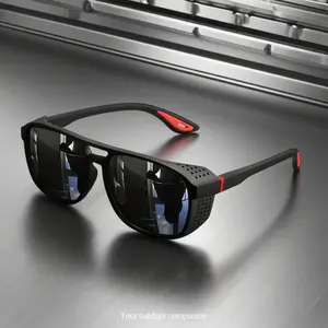 Polarized Sports Sunglasses Outdoor Cycling Running Eyewear Windproof Design UV400 Protection Lightweight Wraparound Lenses for Active Use