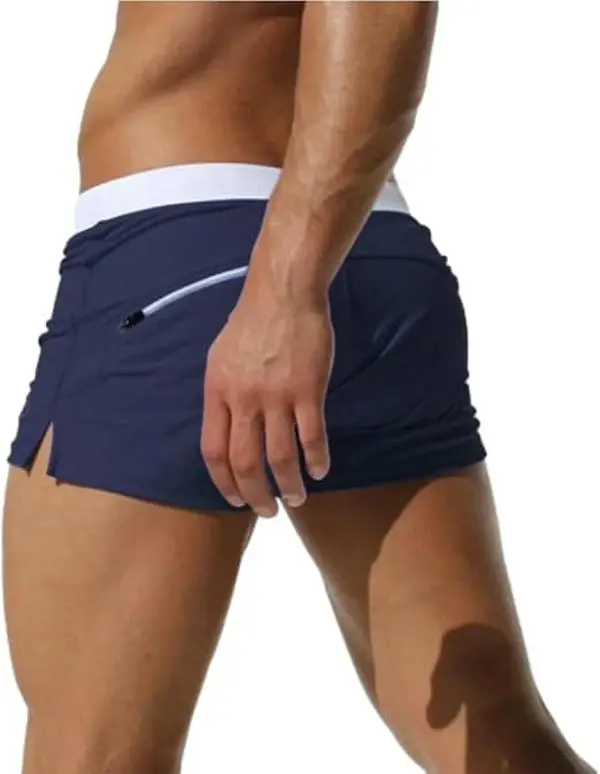 Men's Boxer Swim Shorts with Pockets for Beach Pool Water Sports,Men Quick-Dry Athletic Swimwear