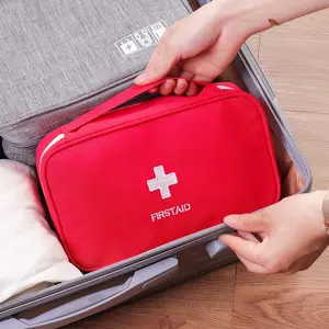Portable Medical Bag, Classic Style Medicine Storage Pouch, Compact Travel First Aid Kit, Essential Emergency Supplies Organizer