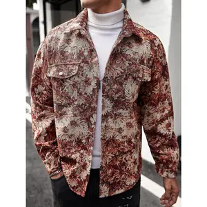 Impressionist Art Print Shacket | Blue Aesthetic Oversized Shirt Jacket