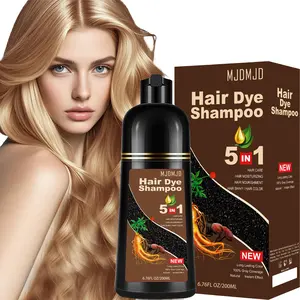 Natural Blonde Brown Hair Dye Shampoo 3 in 1, Hair Instant Dye Shampoo to Cover Gray Hair for Women Men, Herbal Ingredients Brown Shampoo Hair Dye 200ML, Magic Coloring Shampoo for Painting Hair, Shampoo Para Canas