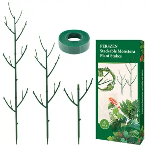 PERSZENStackable Monstera Plant Support Stakes, Plant Support Stakes for Indoor Plants Tall, Plant Climbing Support for Monstera, Philodendron, Potted Plants, Plant Poles for Climbing Plants (6PCS/15PCS)