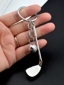 Golf Ball Design Keychain, Fashionable Alloy Keychain for Men & Women for Daily Clothing Decor, Trendy All-match & Exquisite Keychain for Birthday Gift