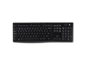 Logitech K270 Wireless Keyboard K270 Black Logitech Unifying protocol (2.4 GHz) Wireless range: >33 ft (10m) wireless range Ergonomic Keyboard