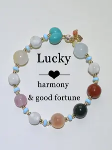 Lucky bead bracelets are inspired by a designer’s original Bohemian-style unisex design—an elegant, versatile piece that is both a classic fashion accessory for everyday wear.