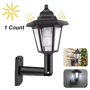 Solar LED Outdoor Garden Light, Energy Saving Wall Lamp for Yard Decoration, Rechargeable Lithium Batteries, Bulb Included, Solar Lights Outdoor, Solar Garden Lamps