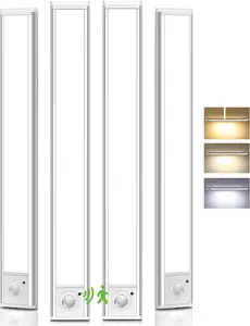 Under Cabinet Light 2/4PCS, Wireless Move Sensor LED Light Bar, USB Rechargeable Night Light for Corridor Kitchen Cabinet Stairs Hallway Wardrobe Home Room Decor